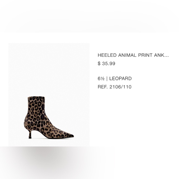 Heeled Animal Print Ankle Boots - Picture 6 of 6